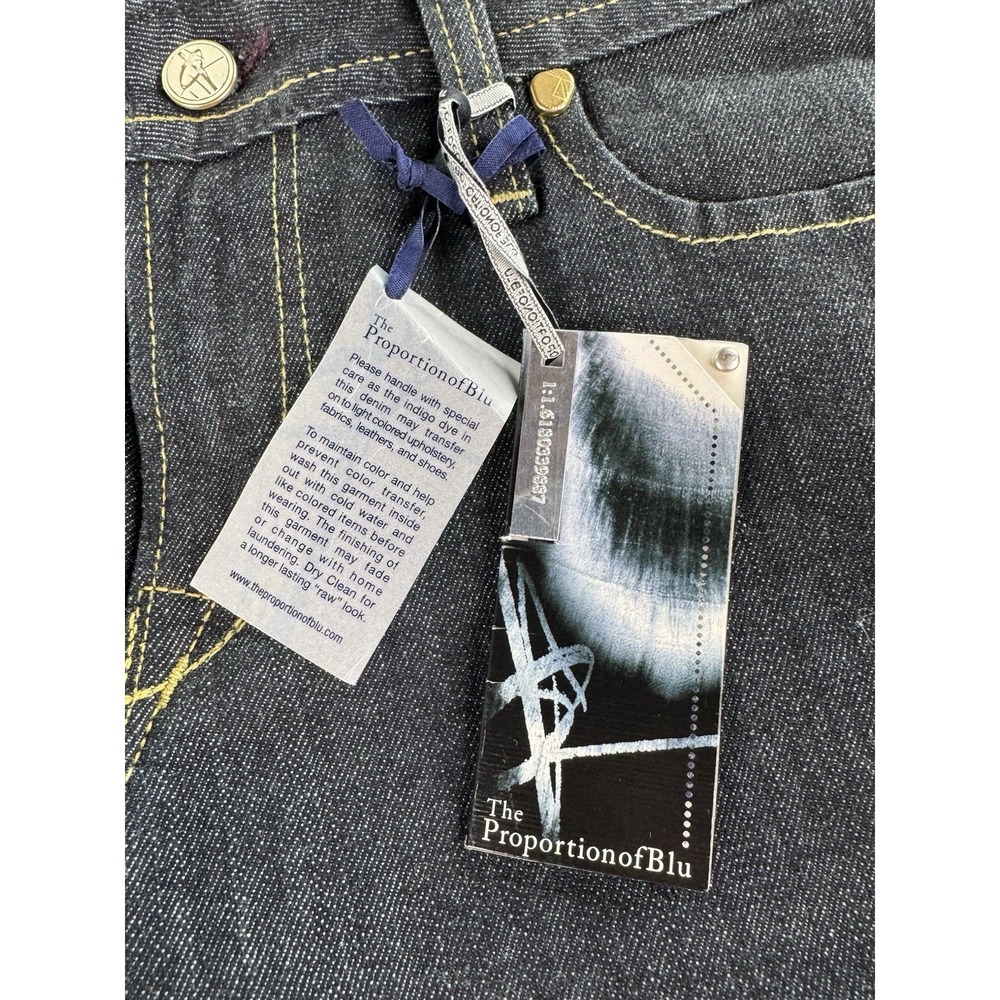 The Proportion of Blu Jeans Women 30x33 Blue Narrow Boot Made USA Japanese Denim - Picture 10 of 12
